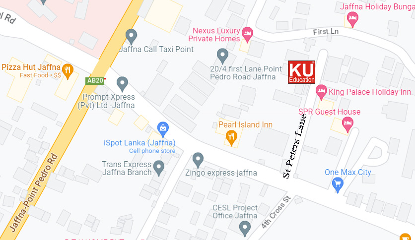 KU Education - Knowledge Universe in map in Jaffna