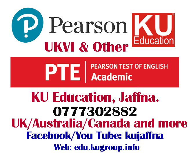 PTE PTE English course Pearson Test of English classes in Jaffna 